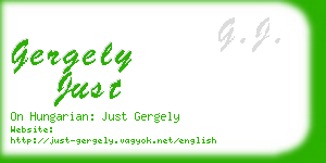 gergely just business card